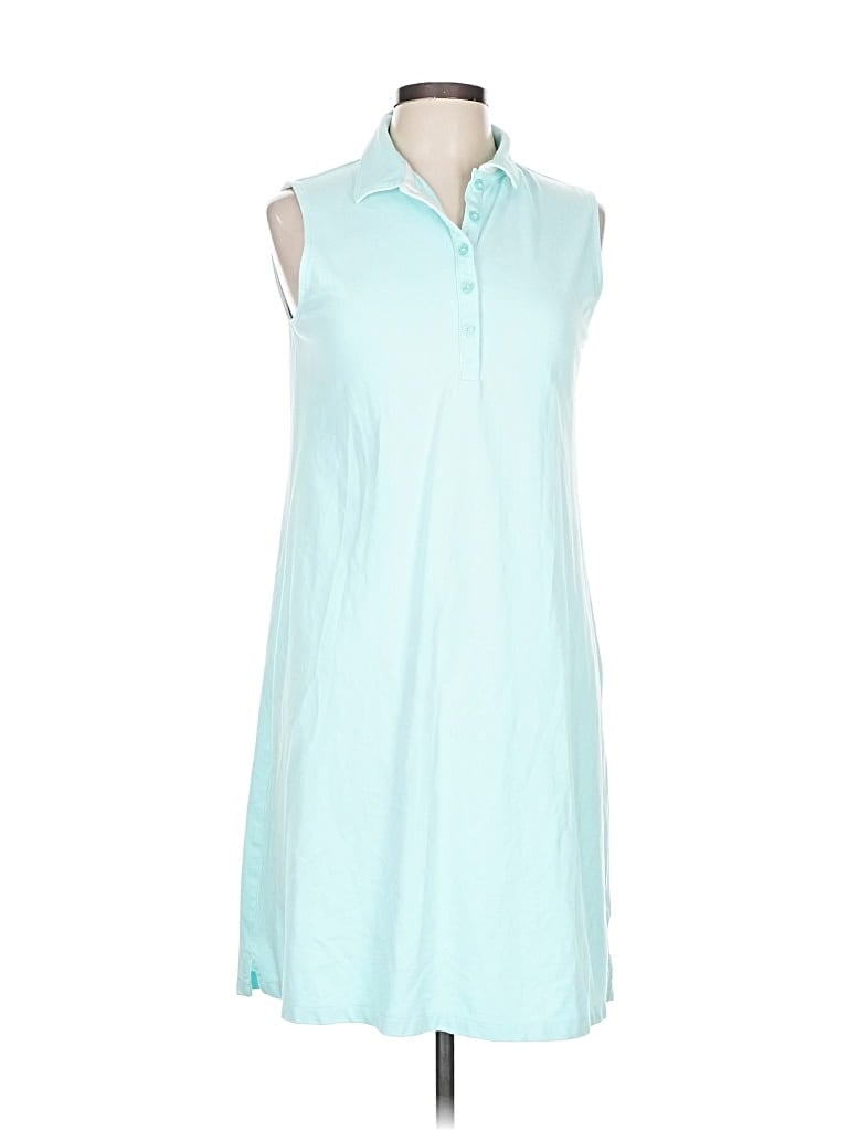 Pre-owned Lands' End Casual Dress In Blue