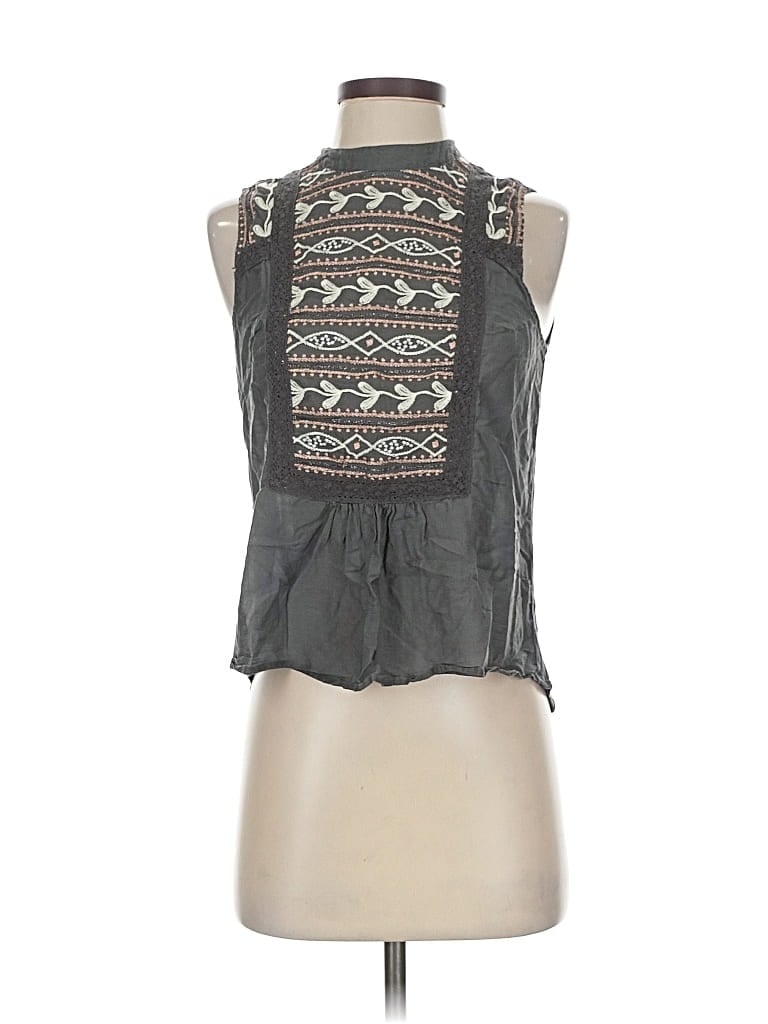 Pre-owned Tiny Sleeveless Blouse In Gray
