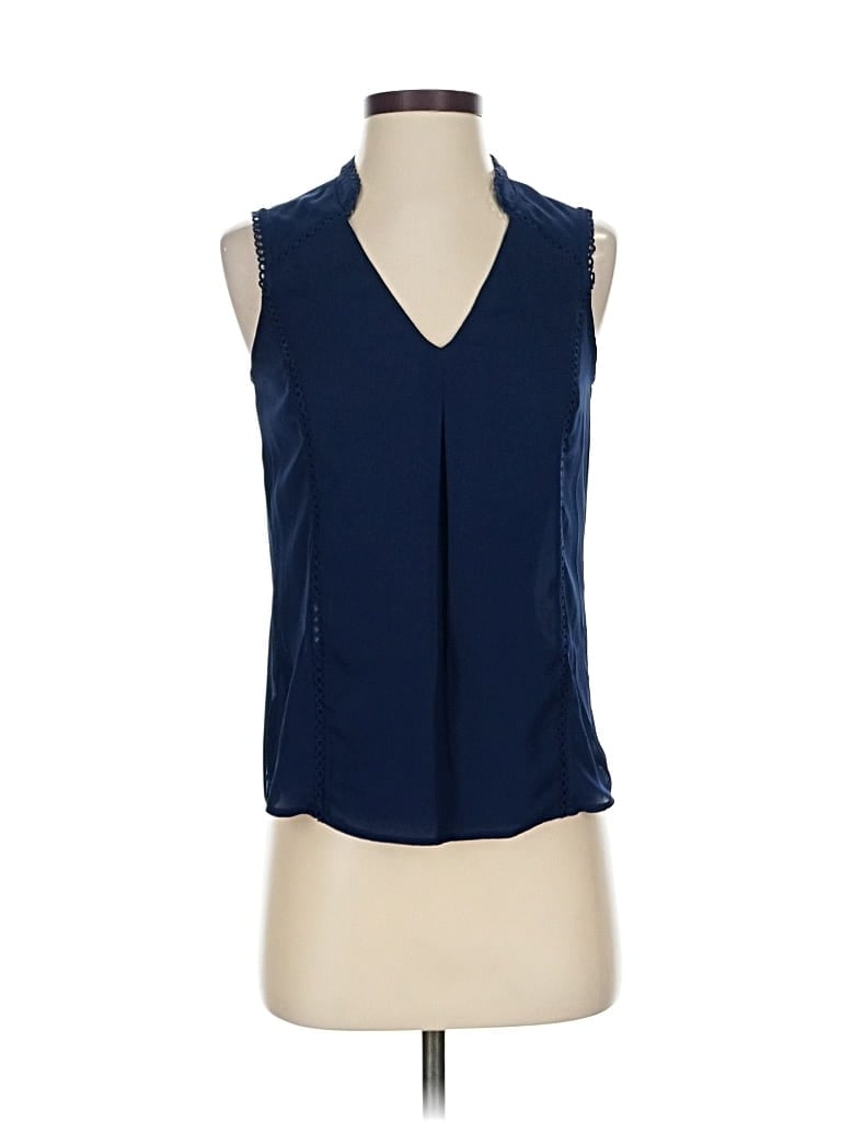 Pre-owned Daniel Rainn Sleeveless Blouse In Blue
