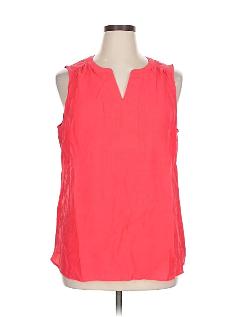 Pre-owned Kim Rogers Sleeveless Blouse In Red