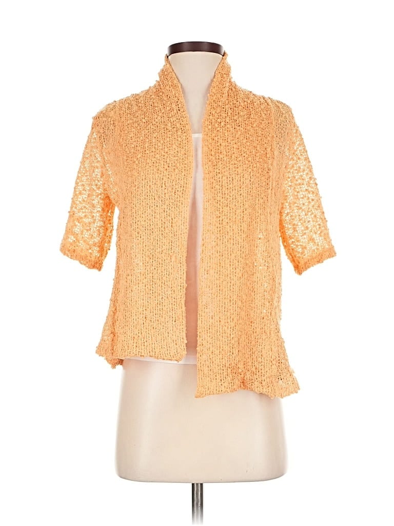 Pre-owned Jones New York Collection Cardigan Sweater In Orange