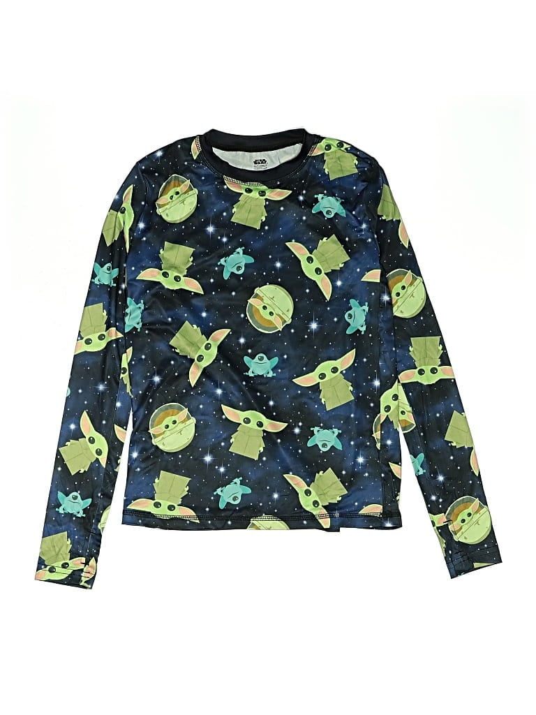 Pre-owned Star Wars Kids' Long Sleeve Top Blue Crew Neck Tops