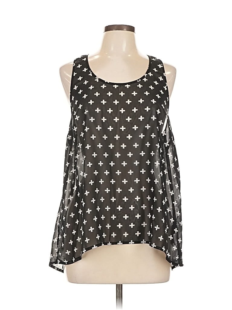 Pre-owned Divided By H&m Sleeveless Blouse In Black