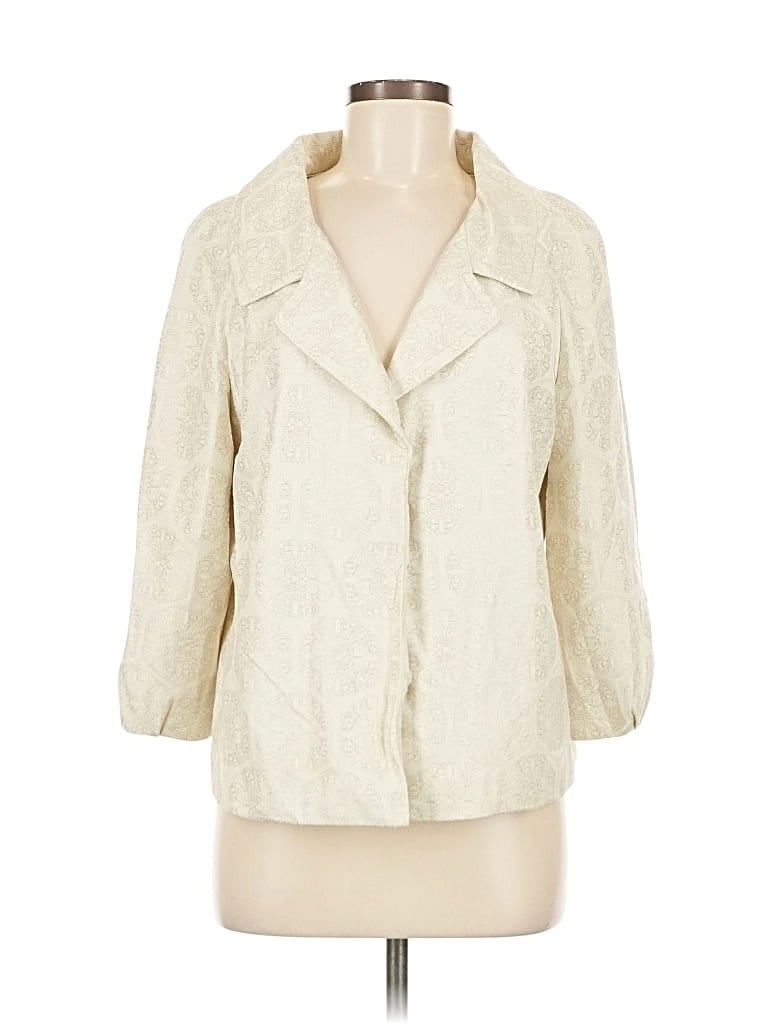 Pre-owned Tahari Blazer Jacket In White
