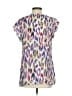 CAbi 100% Polyester Purple Short Sleeve Blouse Size S - photo 2