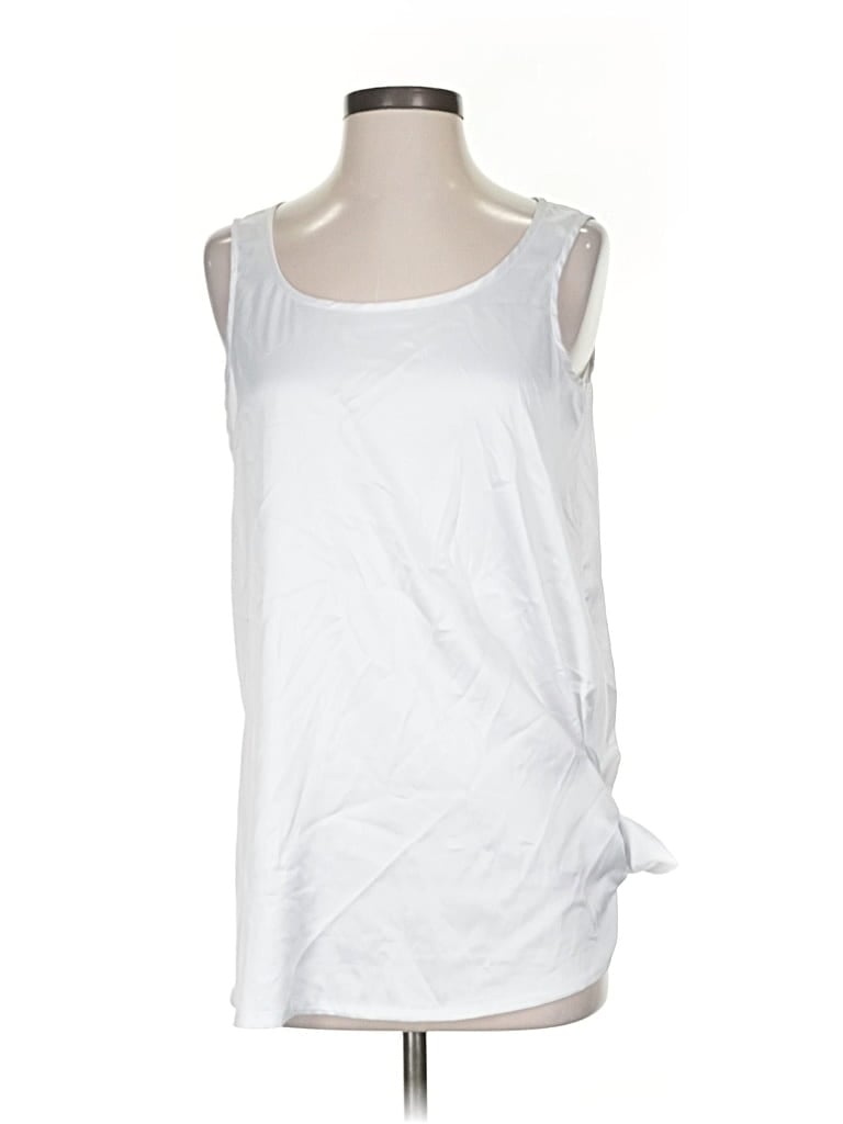 Pre-owned Peter Nygard Tank Top White Crew Neck Tops