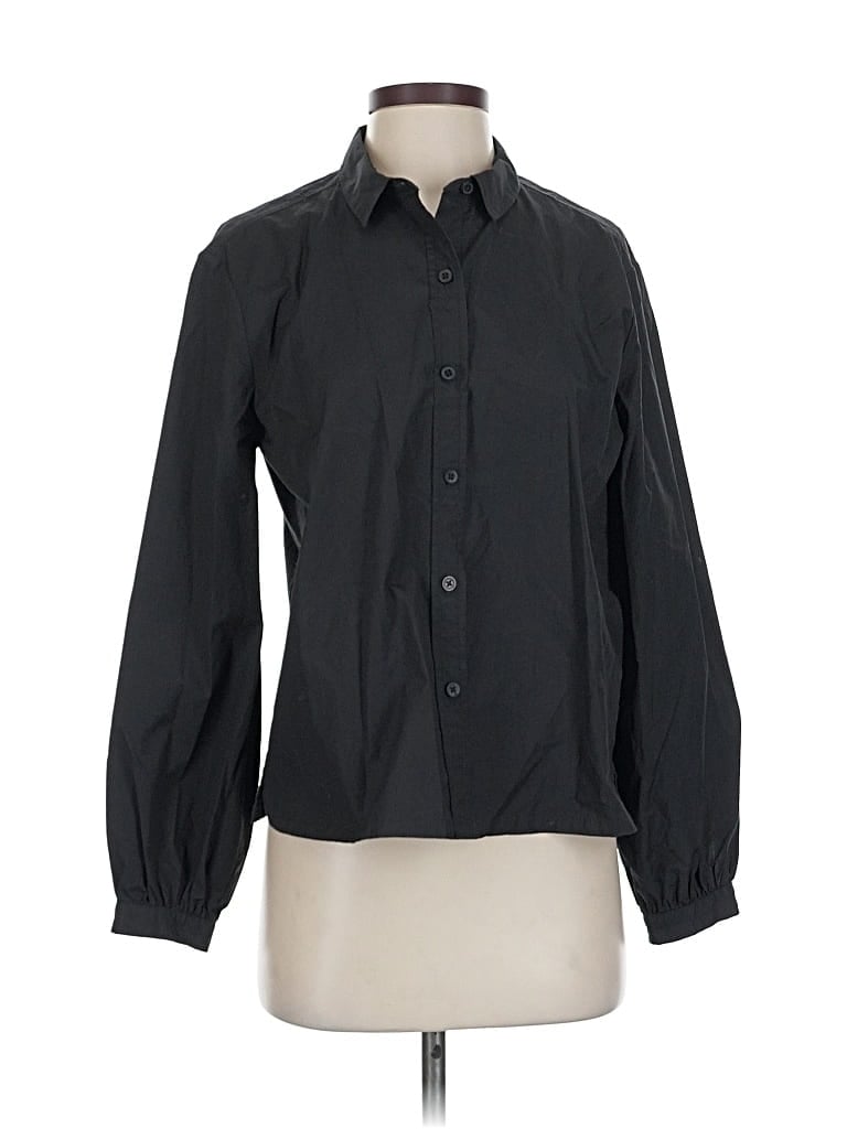 Pre-owned Everlane Long Sleeve Blouse In Black