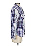 Rails 100% Rayon Plaid Blue Long Sleeve Button-Down Shirt Size XS - photo 4