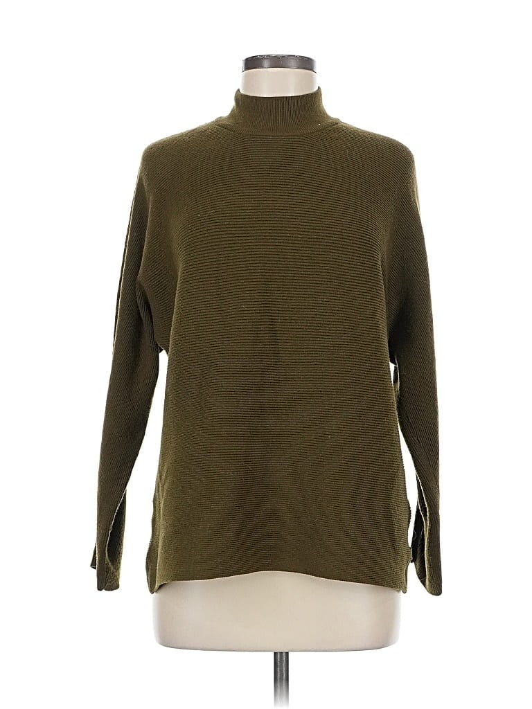 Pre-owned H&m Turtleneck Sweater In Green