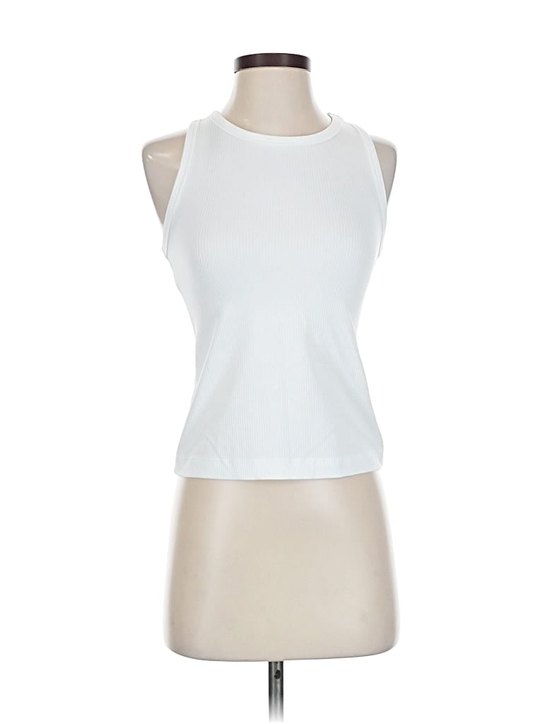 Pre-owned Flx Tank Top White Halter Neckline Tops
