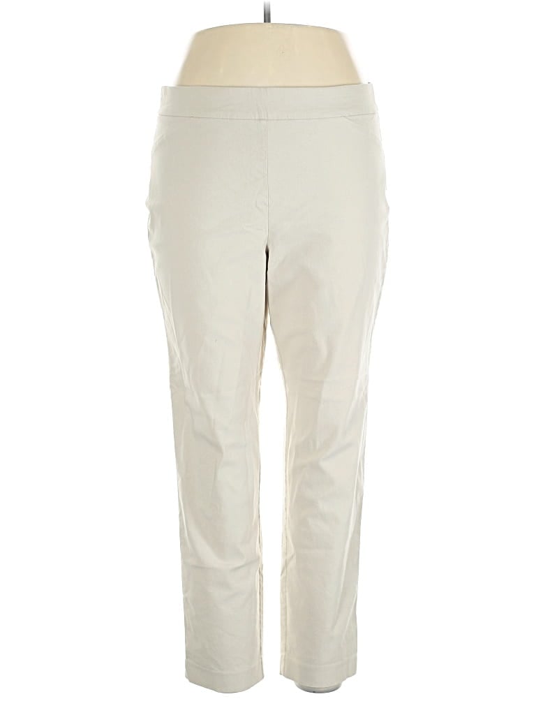 Pre-owned Jm Collection Casual Pants In White