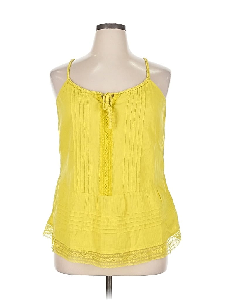 Pre-owned Old Navy Tank Top Yellow Halter Neckline Tops