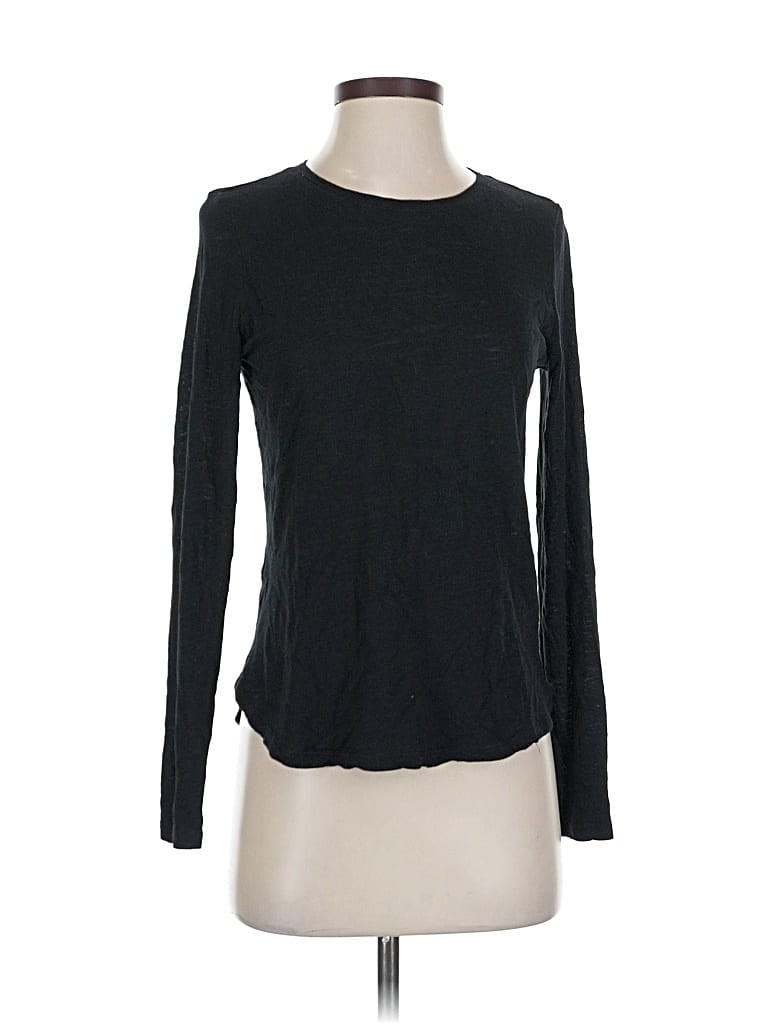 Pre-owned Banana Republic Factory Store Long Sleeve T-shirt In Black