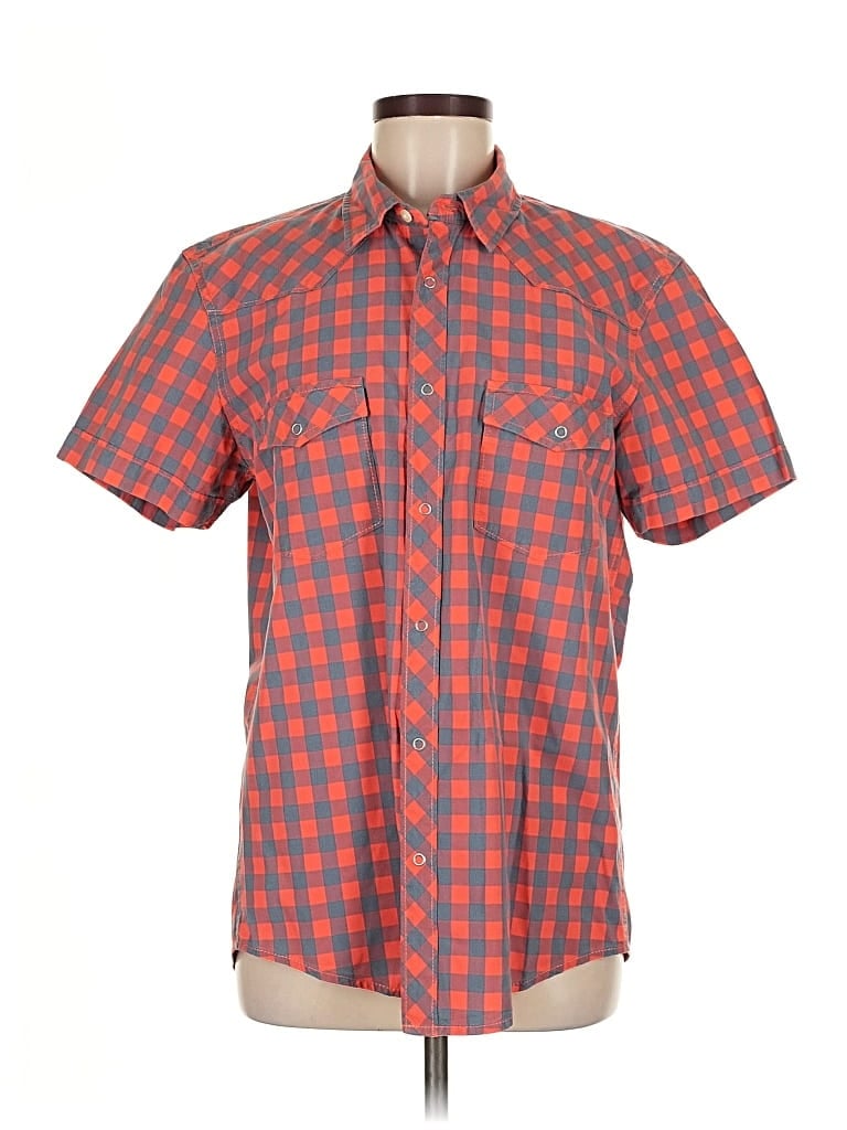 Pre-owned H&m L.o.g.g. Short Sleeve Button Down Shirt In Red