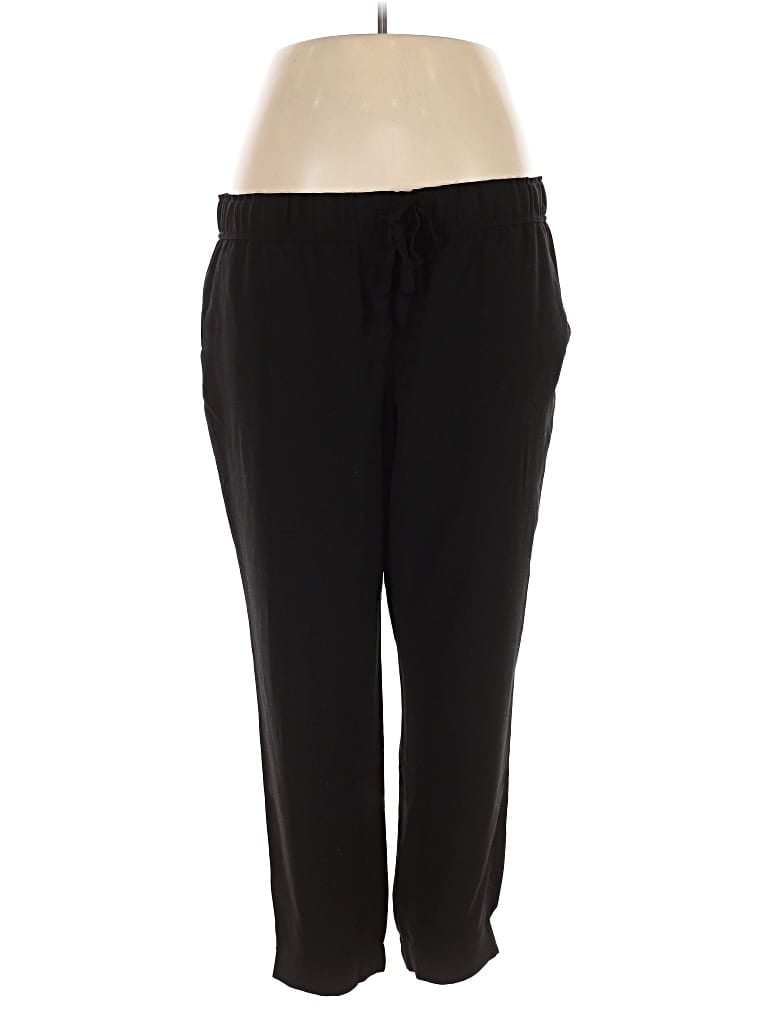 Pre-owned Ann Taylor Loft Track Pants In Black