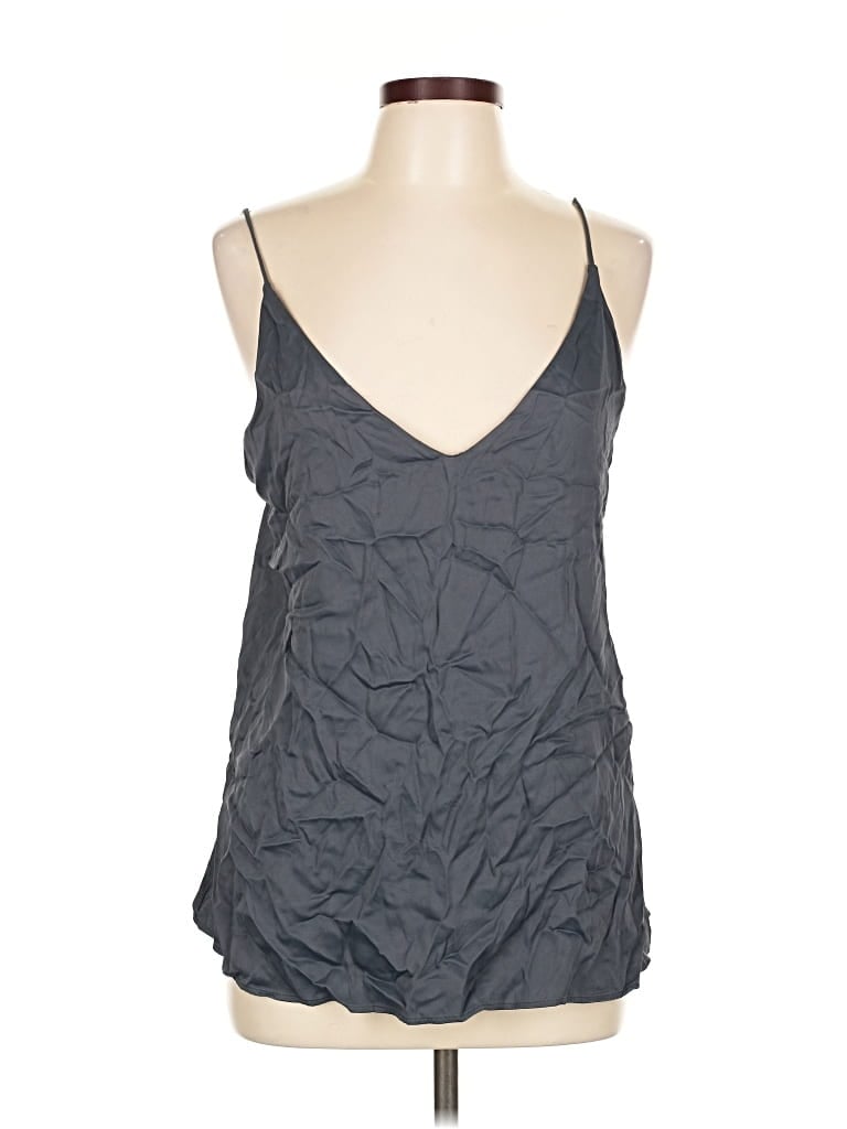 Pre-owned Massimo Dutti Sleeveless Top Gray Halter Neckline Tops
