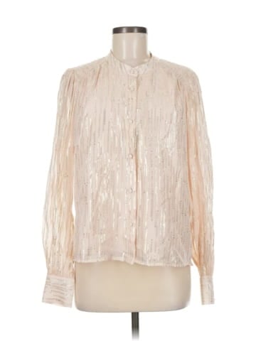 Marie Oliver Long Sleeve Silk Top (view 1)