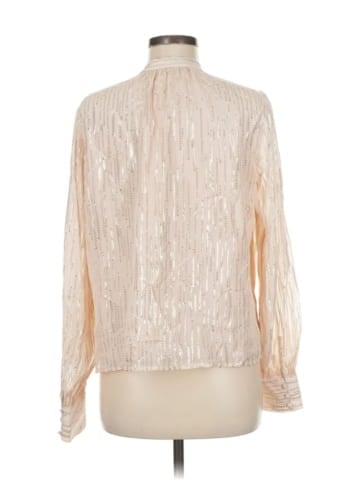 Marie Oliver Long Sleeve Silk Top (view 2)