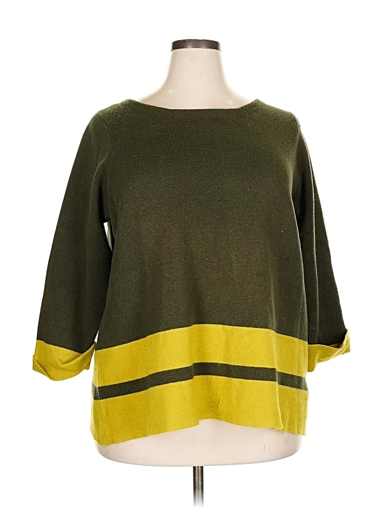 Pre-owned Max Studio Pullover Sweater In Green