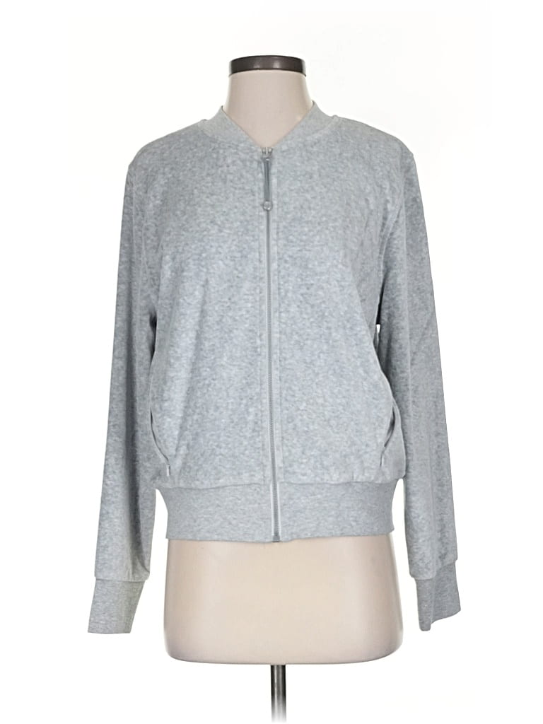 Pre-owned Zella Zip Up Hoodie In Gray