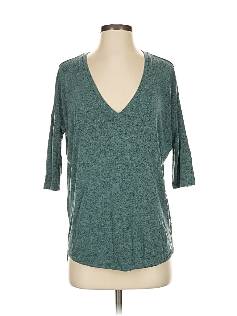 EXPRESS Pre-owned 3/4 Sleeve T-shirt In Blue