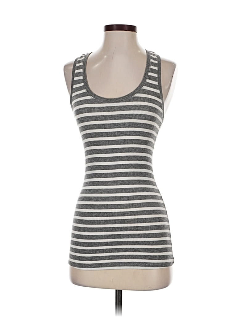 Pre-owned Bcbgmaxazria Tank Top Gray Strapless Neckline Tops