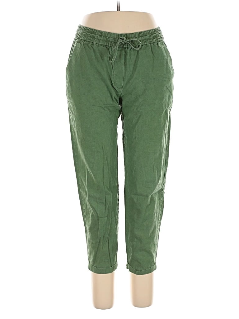 Pre-owned J.crew Factory Store Linen Pants In Green