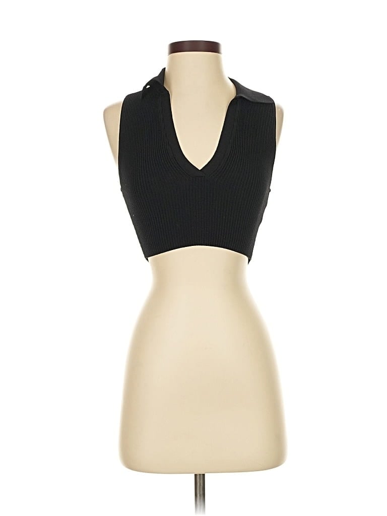 BABATON Pre-owned Tank Top Black Halter Neckline Tops