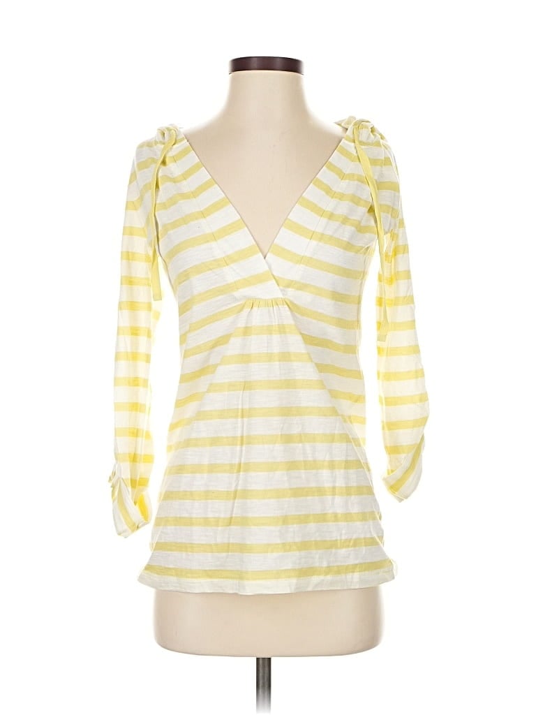 Ann Taylor Loft 3/4 Sleeve T-shirt In Yellow