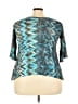 Nally & Millie Chevron-herringbone Teal Active T-Shirt Size 3X (estimated) - photo 2