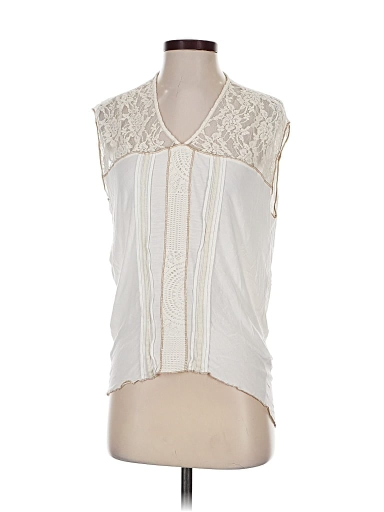 Pre-owned Tiny Sleeveless Blouse In White