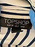 Topshop 100% Polyester Stripes Blue Long Sleeve Blouse Size 2 - photo 6