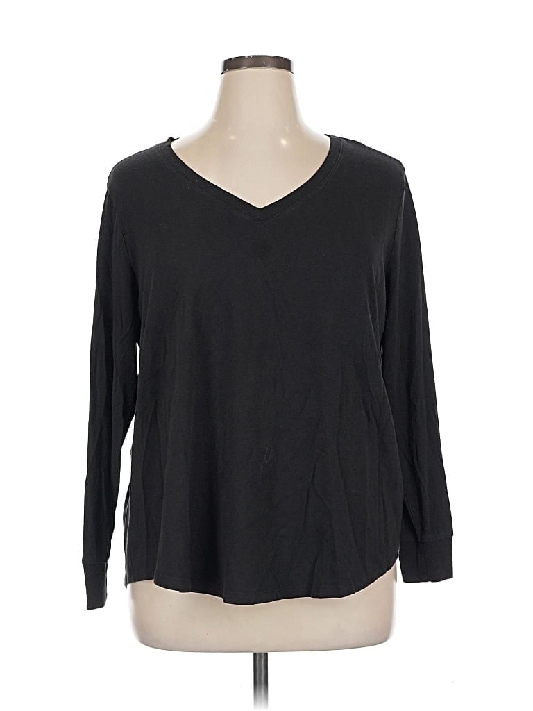 Pre-owned Terra & Sky 3/4 Sleeve T-shirt In Black