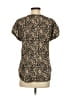 Shein 100% Polyester Animal Print Brown Short Sleeve Blouse Size S - photo 2