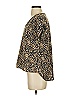 Shein 100% Polyester Animal Print Brown Short Sleeve Blouse Size S - photo 5