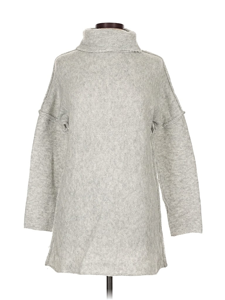 Pre-owned Unbranded Turtleneck Sweater In Gray