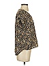 Shein 100% Polyester Animal Print Brown Short Sleeve Blouse Size S - photo 4