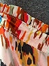 Unbranded 100% Polyester Orange White 3/4 Sleeve Blouse Size L - photo 7