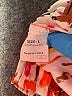 Unbranded 100% Polyester Orange White 3/4 Sleeve Blouse Size L - photo 8