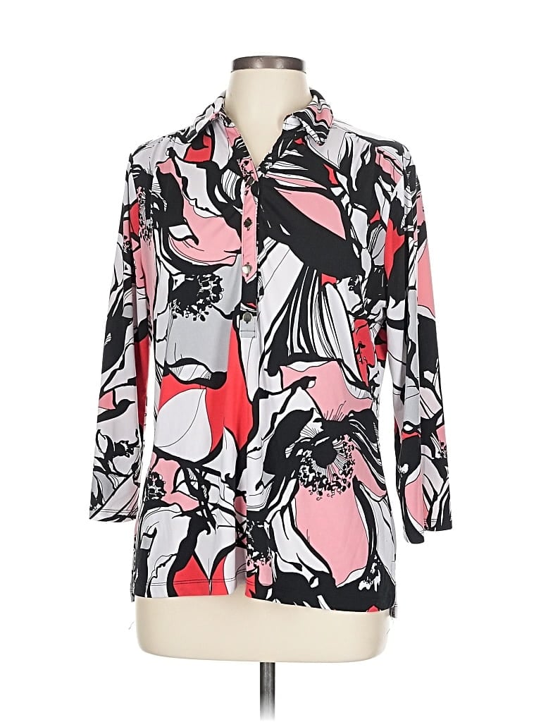 Pre-owned Dana Buchman 3/4 Sleeve Blouse In Pink