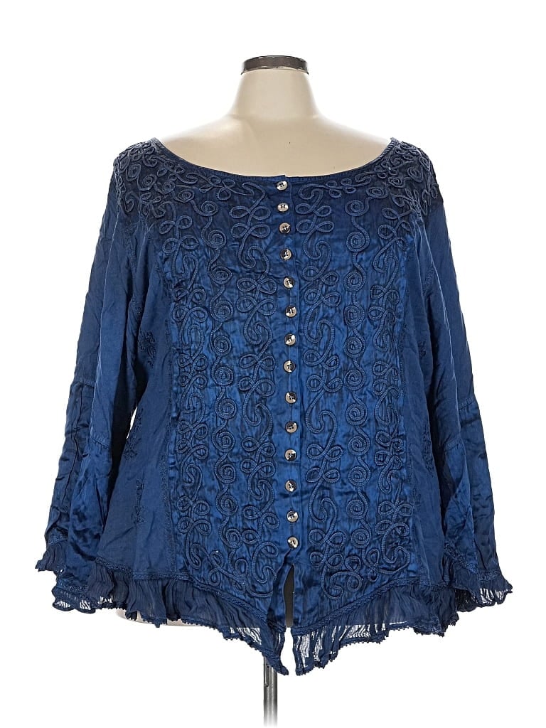 Romeo & Juliet Couture Long Sleeve Blouse In Black