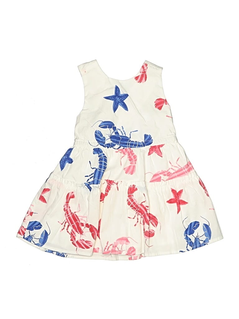 Pre-owned Crewcuts Outlet Kids' Dress In White