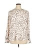 Lark & Ro 100% Polyester Argyle Animal Print Ivory Long Sleeve Blouse Size XL - photo 1