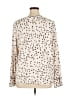 Lark & Ro 100% Polyester Argyle Animal Print Ivory Long Sleeve Blouse Size XL - photo 2
