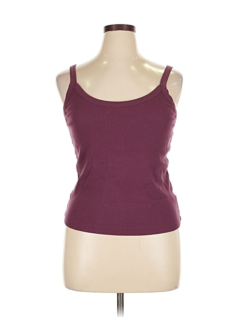 Pre-owned Wild Fable Tank Top Burgundy Strapless Neckline Tops