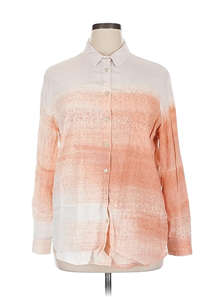 Pre-owned The Kit. Long Sleeve Button Down Shirt In Orange