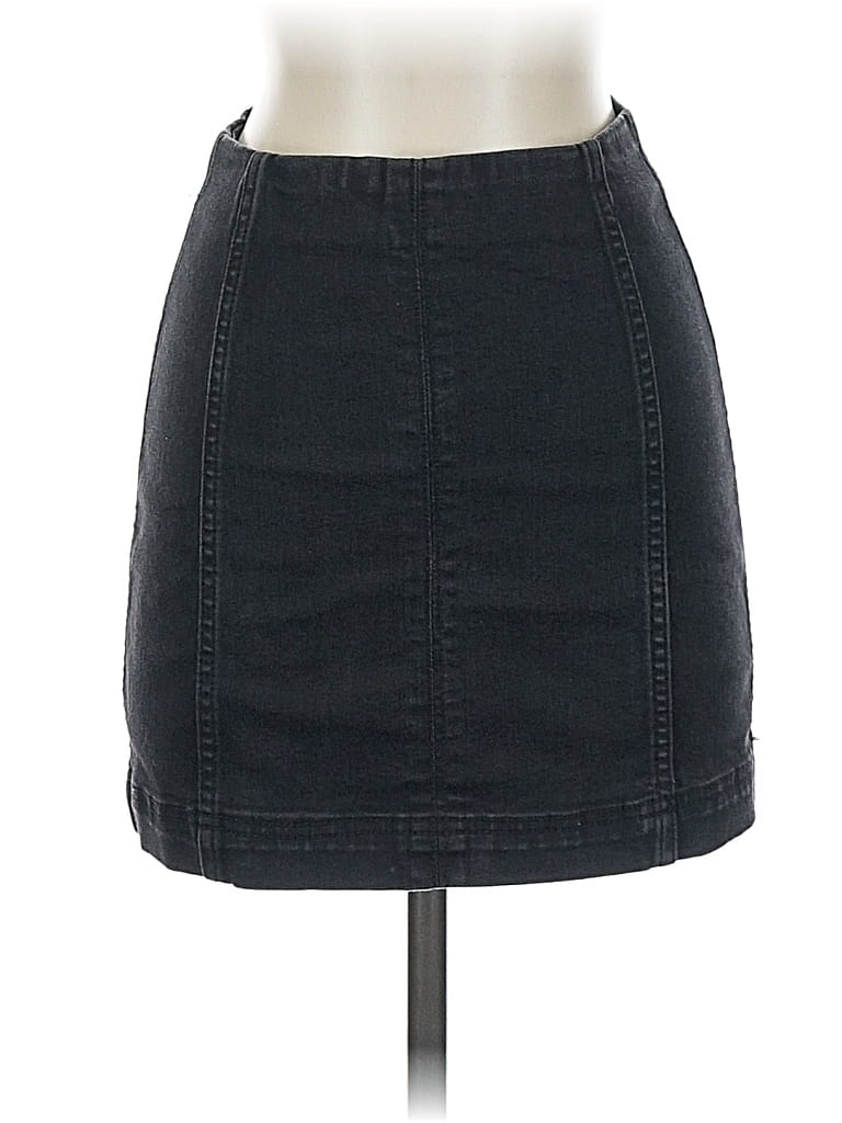 Pre-owned Wild Fable Denim Skirt In Black