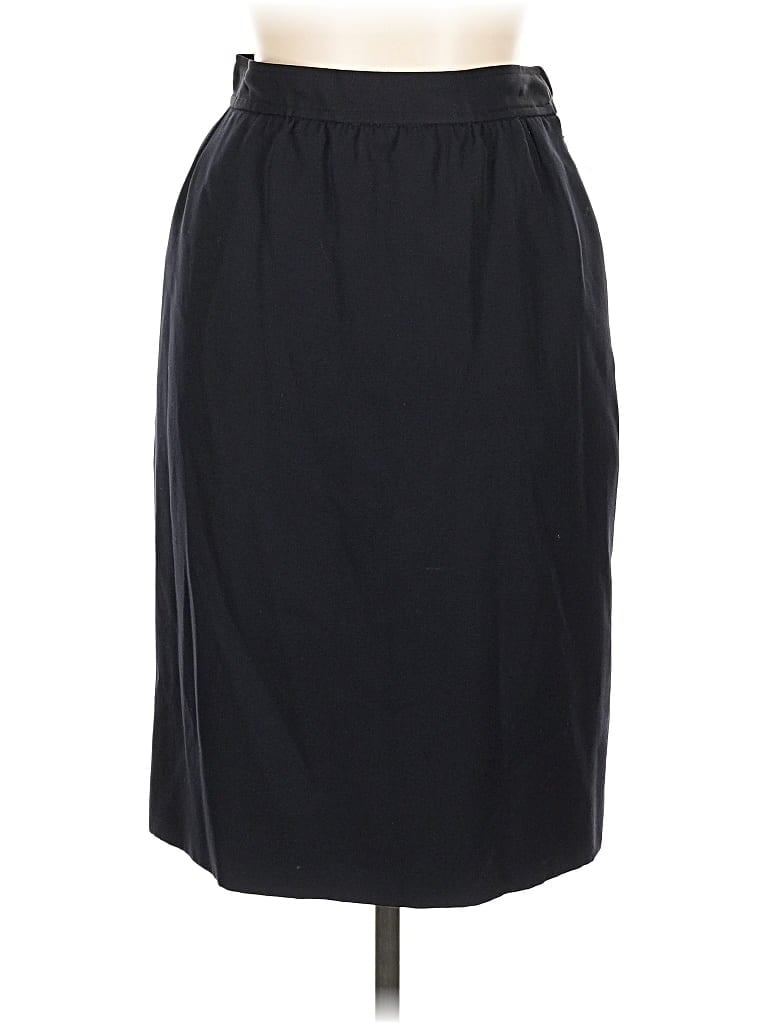 Pre-owned Yves Saint Laurent Rive Gauche Wool Skirt In Blue