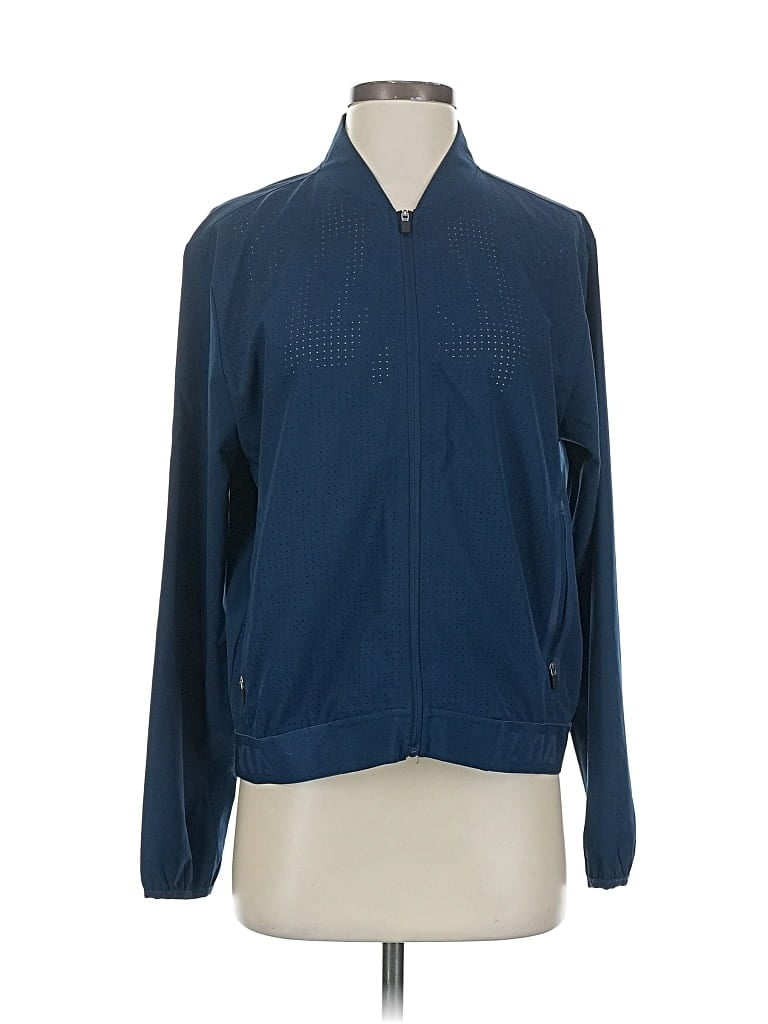 Pre-owned Zyia Active Cardigan Sweater In Blue