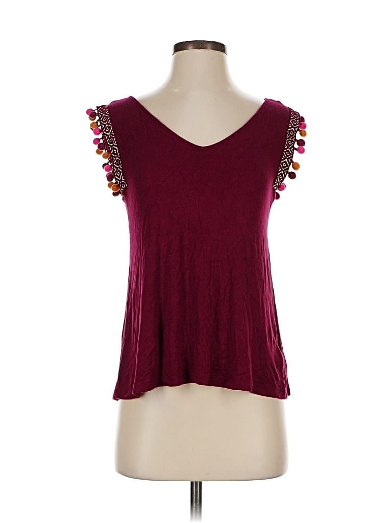 A NEW DAY Pre-owned Sleeveless T-shirt In Burgundy